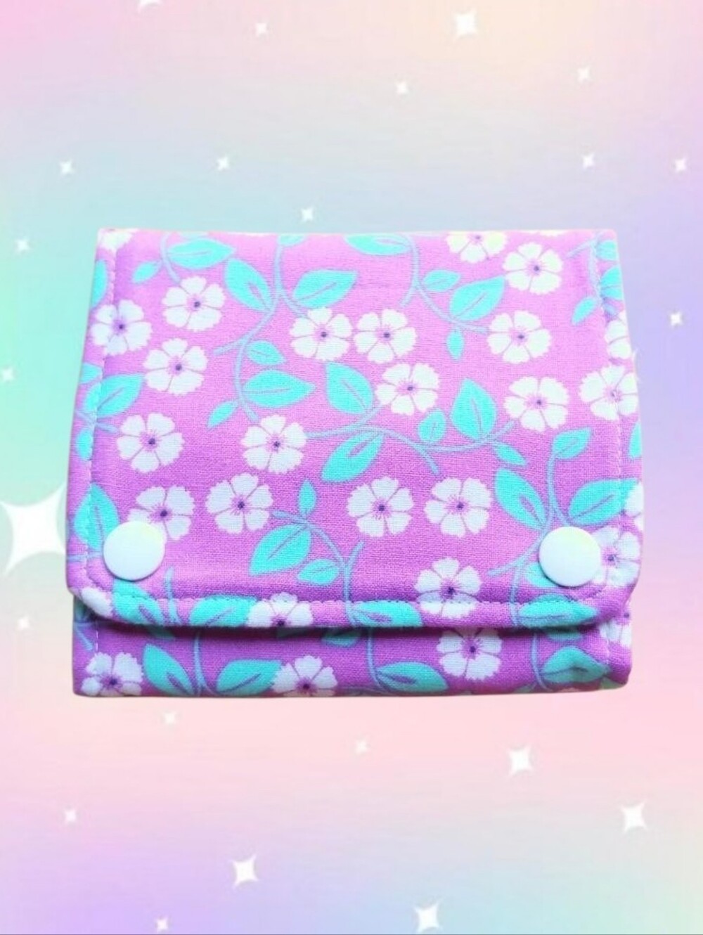 Essential Oil Roller Bottle Wallet - Purple Floral
